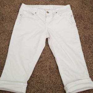 White Denim Capris Size 10